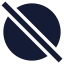 Circleslash 2 icon with solid sharp style