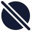 Circleslash 2 icon with solid standard style