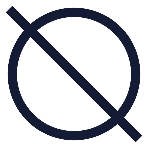 Circle Slash 2 Icon in Stroke Sharp style