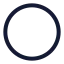 Circle icon with stroke sharp style