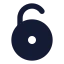 Circleunlock icon with solid rounded style