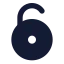 Circleunlock icon with solid standard style