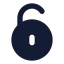 Circleunlock icon with solid rounded style