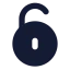 Circleunlock icon with solid standard style