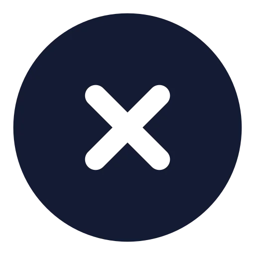 Circle X Icon in Solid Rounded style