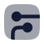 Circuitboard icon with bulk rounded style