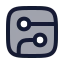 Circuitboard icon with duotone rounded style