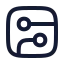 Circuitboard icon with stroke rounded style