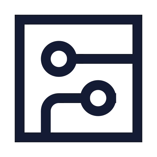 Circuit Board Icon in Stroke Sharp style