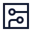 Circuitboard icon with stroke sharp style
