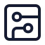 Circuitboard icon with stroke standard style