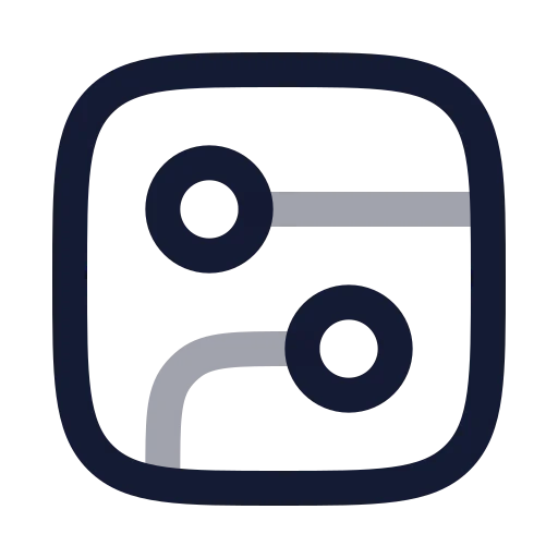 Circuit Board Icon in Twotone Rounded style