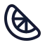 Citrus icon with stroke rounded style