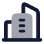 City icon with bulk rounded style