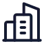 City icon with stroke standard style