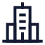 City icon with stroke sharp style