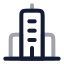 City icon with twotone rounded style
