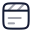 Clapperboard icon with twotone rounded style