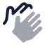 Clapping icon with bulk rounded style