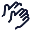 Clapping icon with stroke standard style