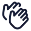 Clapping icon with stroke standard style