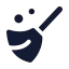 Clean icon with solid standard style