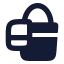 Cleaningbucket icon with solid rounded style