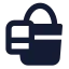 Cleaningbucket icon with solid standard style