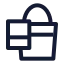 Cleaningbucket icon with stroke sharp style