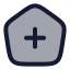 Clinic icon with duotone rounded style