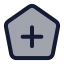 Clinic icon with duotone standard style