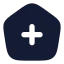 Clinic icon with solid rounded style