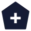 Clinic icon with solid sharp style