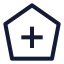 Clinic icon with stroke sharp style