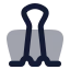 Clip icon with bulk rounded style