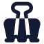 Clip icon with solid standard style