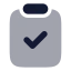 Clipboardcheck icon with bulk rounded style