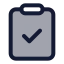 Clipboardcheck icon with duotone standard style