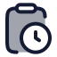 Clipboardclock icon with duotone rounded style