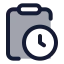 Clipboardclock icon with duotone standard style