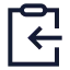 Clipboardcopy icon with stroke sharp style