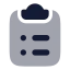Clipboardlist icon with bulk rounded style