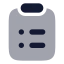 Clipboardlist icon with bulk rounded style