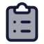 Clipboardlist icon with duotone standard style