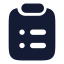Clipboardlist icon with solid rounded style