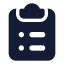 Clipboardlist icon with solid standard style