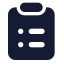 Clipboardlist icon with solid standard style