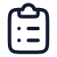 Clipboardlist icon with stroke rounded style