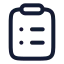 Clipboardlist icon with stroke rounded style