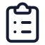 Clipboardlist icon with stroke standard style